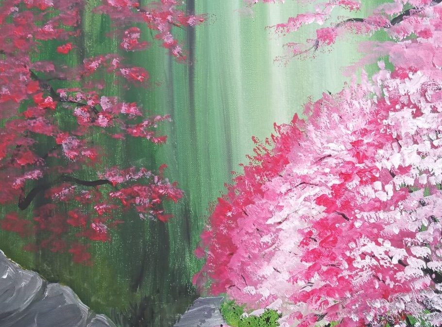 Rainy Blossom Walk, a PAINT & SIP EVENT with Lisa