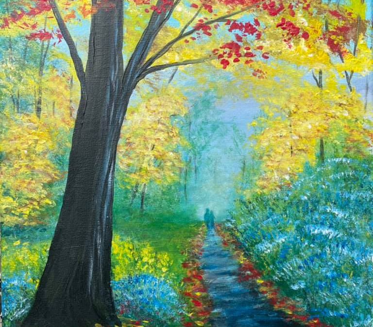 Autumn Path, a PAINT & SIP EVENT with Lisa