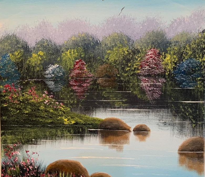 Bob Ross Night, Autumn Pond, a PAINT & SIP EVENT with Lisa