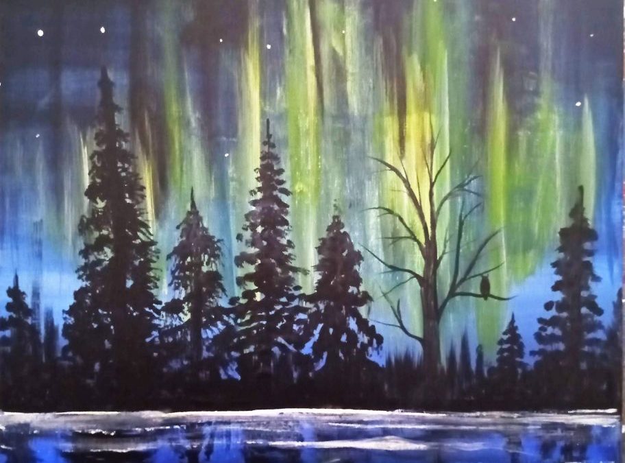 Aurora Pillars, a PAINTING EVENT with Lisa
