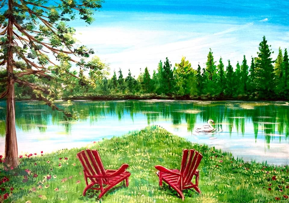 Relaxing by the Lake, a PAINT & SIP EVENT with Lisa