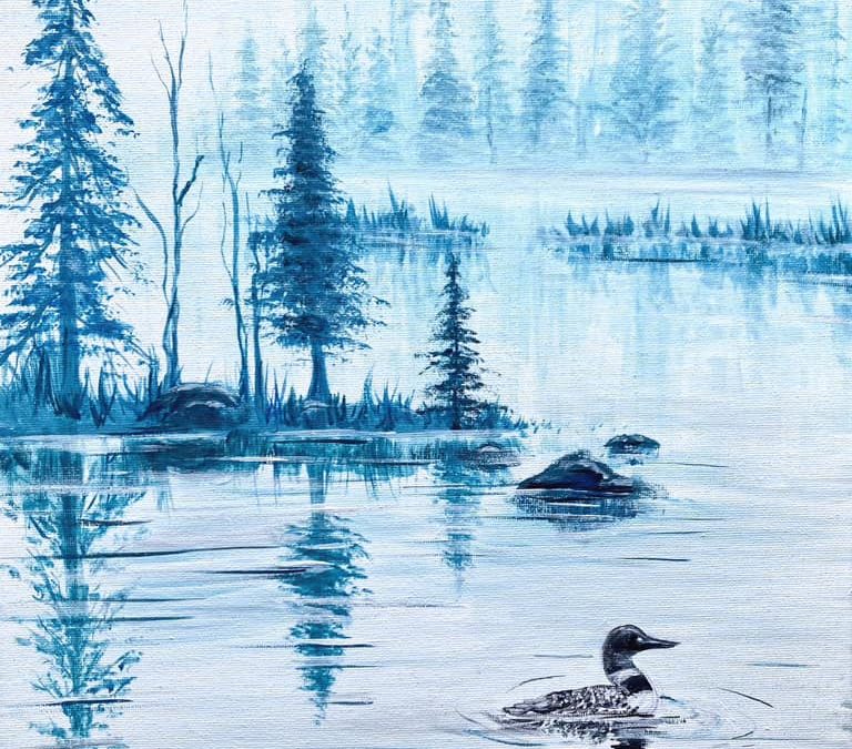 Misty Morning Loon, a PAINT & SIP EVENT with Lisa