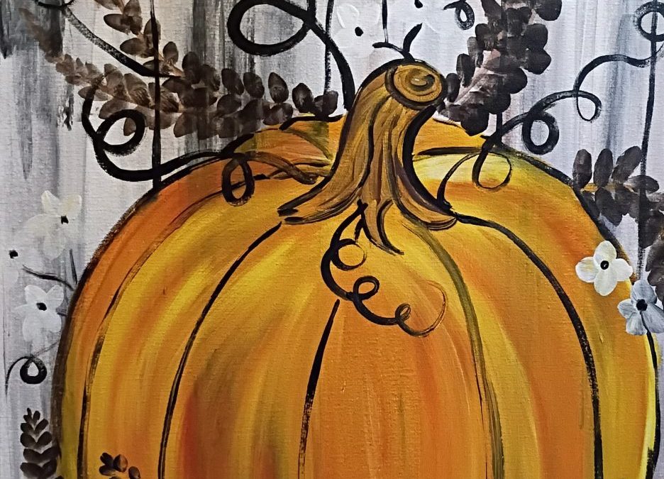 Barnboard Pumpkin, a PAINT & SIP EVENT with Lisa