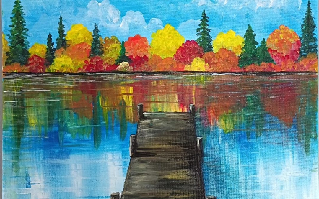 Colorful Fall Dock, a PAINT & SIP EVENT with Lisa