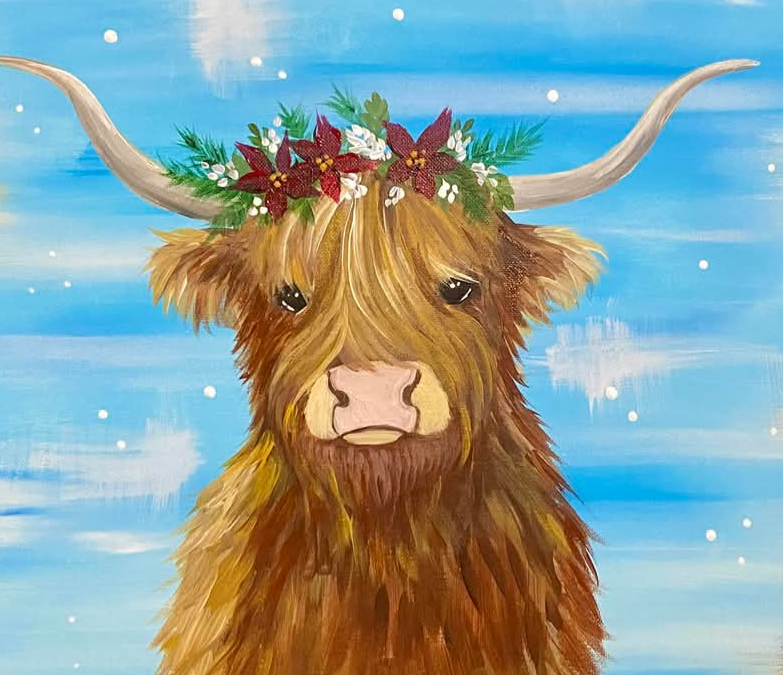“Christmas Calf”, a BYOB Paint & Sip with Lisa
