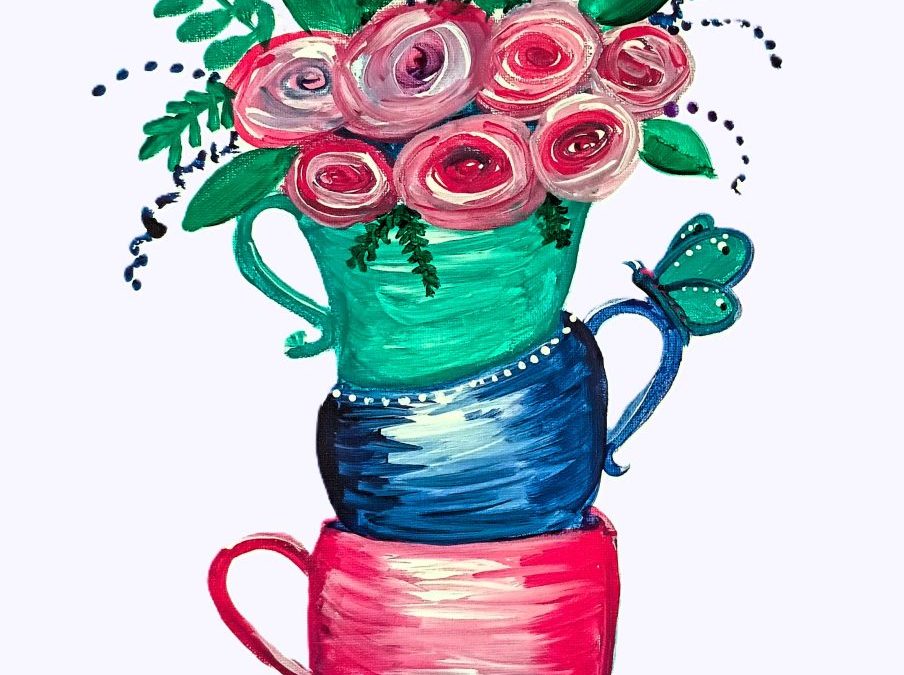 “Teacups & Roses”, an AFTERNOON PAINTING EVENT with Lisa
