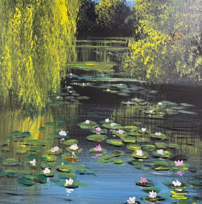 “The Lily Pond”, an AFTERNOON PAINT & SIP with Lisa