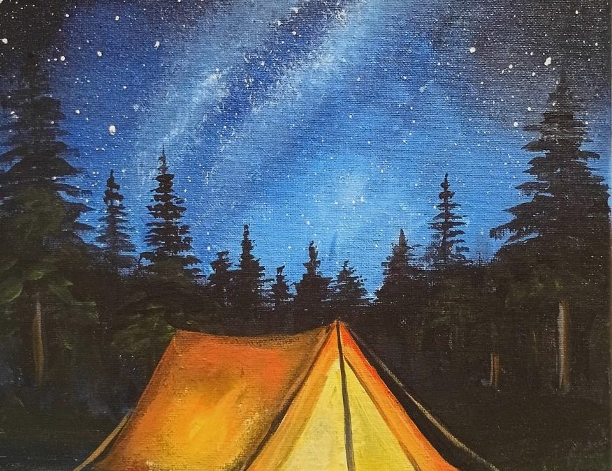 **Cancelled, 0 sales**”Wilderness Camping”, an AFTERNOON PAINT & SIP with Lisa