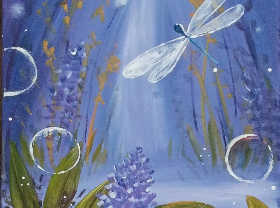 “Ethereal Dragonfly”, a PAINT & SIP EVENT with Lisa