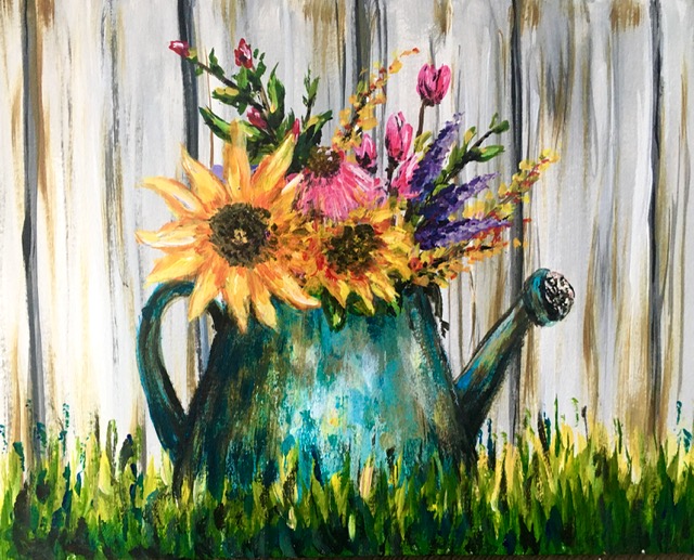 “Watering Can”, an AFTERNOON PAINTING EVENT with Lisa