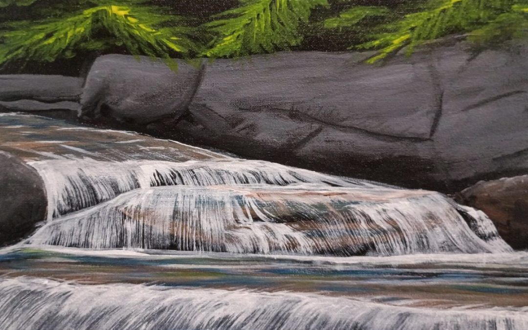 “Lower Falls”, a PAINT & SIP EVENT (Ages 21+) with Lisa, 1 Glass of Wine Included