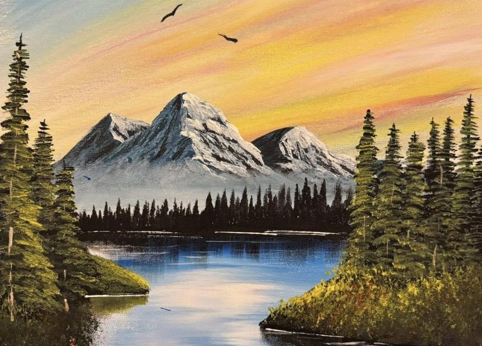 *cancelled, low sales 3*”Mountain Sunset”, a PAINT & SIP EVENT with Lisa, TICKET INCLUDES (1) GLASS OF WINE