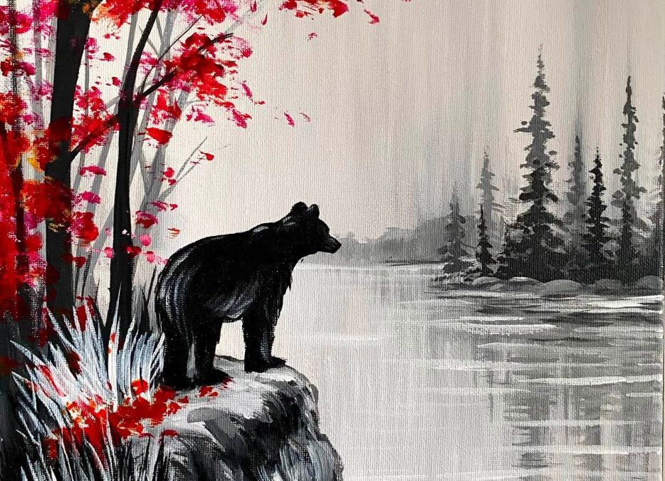 “Bear by the Lake”, an ADULT PAINT & SIP with Lisa